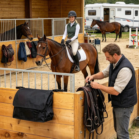 Waterproof Stall Front Bag  Over-the-Door Horse Tack Storage Organizer  @ ghoddosh.com