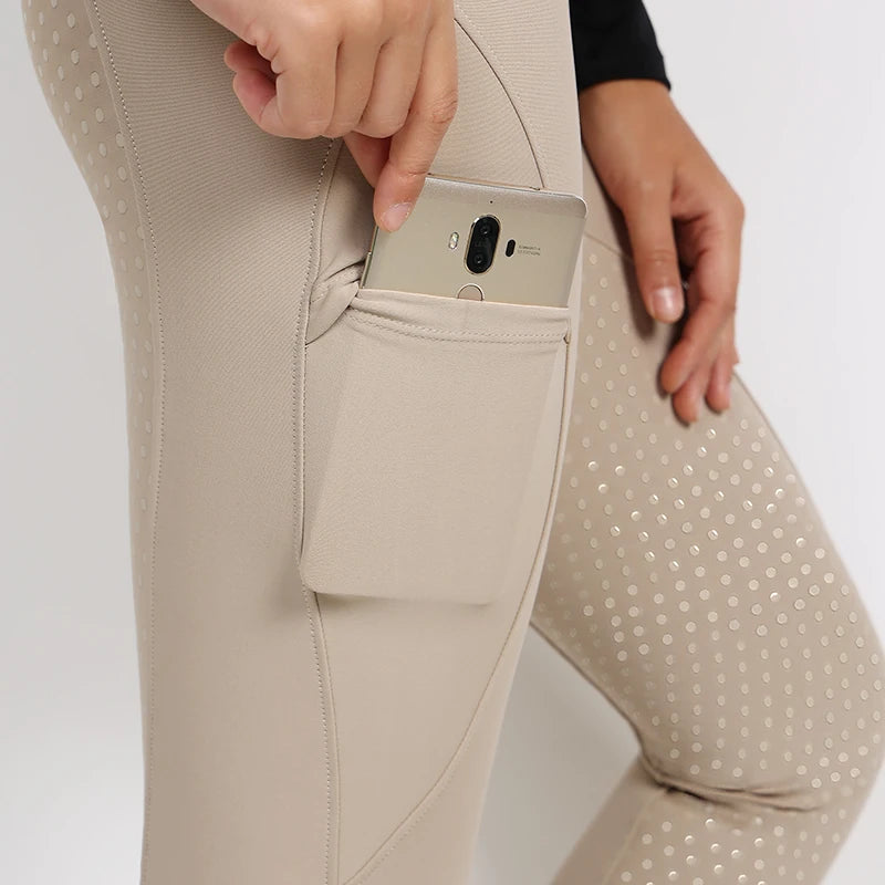 Horse Riding Pants  Women Equestrian  Full Seat Silicone Breeches - Ghoddosh
