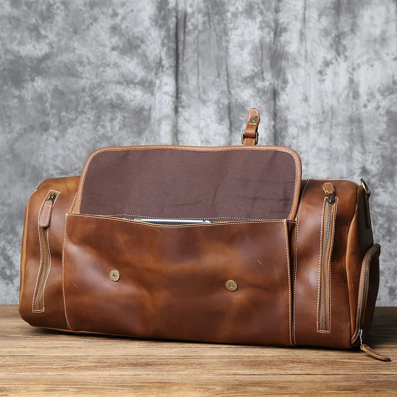 Vintage Genuine Leather Men's Equipment  Bag - Ghoddosh