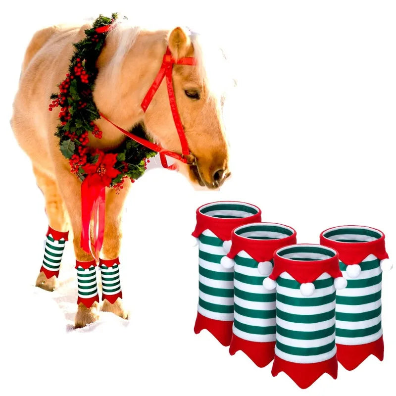 4Pcs/set Christmas Horse Wraps/   Equestrian Equipment Accessories & Horse Leggings Wraps @ ghoddosh.com