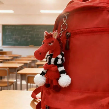 2026 New Black Horse Backpack Ornament / Plush Keychain Back Bag Cartoon Décor @ghoddosh.com