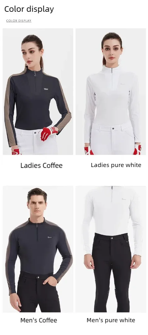 Equestrian Breathable Sun Protection Tops ,  Horse Riding Summer Shirts For Women  @ ghoddosh.com