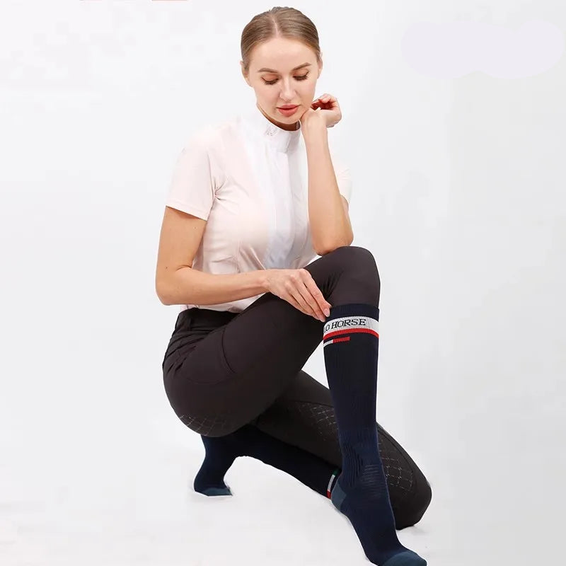 Hello Horse Equestrian  Socks - Breathable , Non-Slip , Antibacterial and Moisture-Absorbent Riding Socks @ ghoddosh.com