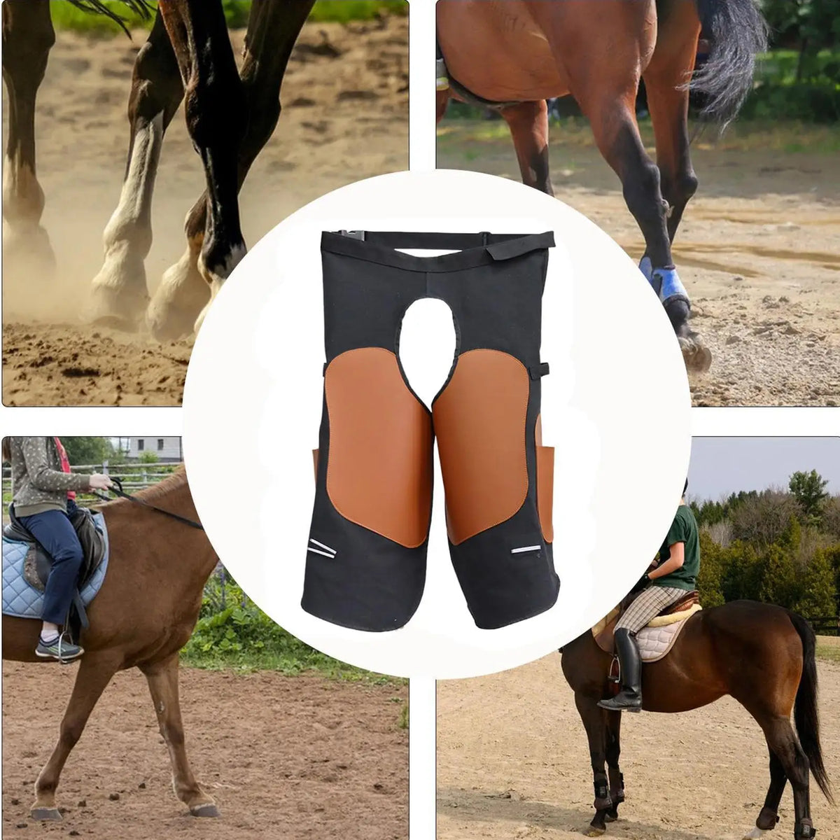 Farrier Apron Pants for Men Heavy Duty Protective Gear with Knee Braces & Adjustable Shoulder Straps  Artificial Leather Equine Care Chaps @ ghoddosh.com