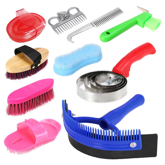 10-IN-1 Horse Grooming Tool Set .Ghoddosh 