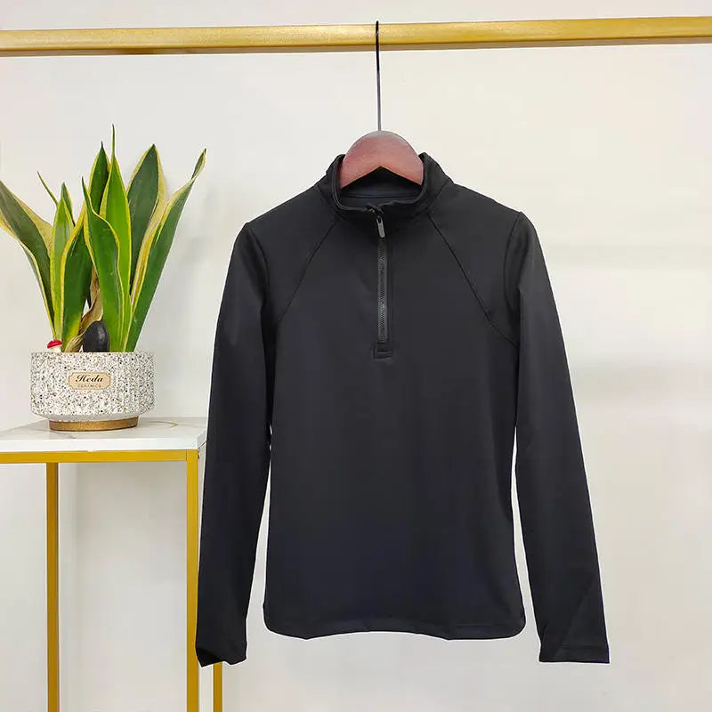 Western Zipper Horseback , Long Sleeve  Equestrian Tops