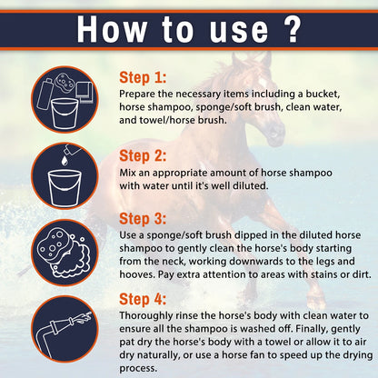 Gentle Equine Moisturizing Shampoo - Horse Conditioning Formula that Enhances Coat Shine , Color and Nourishes Mane @ ghoddosh.com