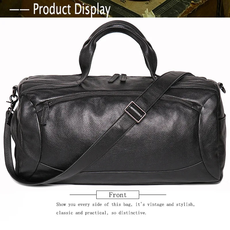 Men's Genuine Leather Handheld Bag, - Ghoddosh