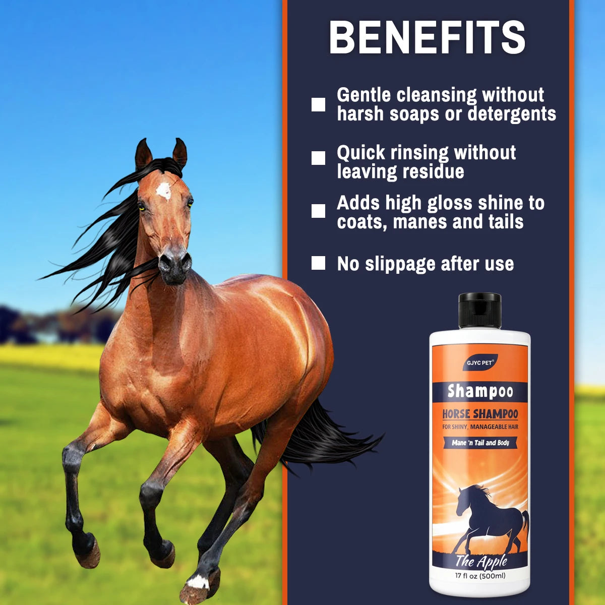 Gentle Equine Moisturizing Shampoo - Horse Conditioning Formula that Enhances Coat Shine , Color and Nourishes Mane @ ghoddosh.com
