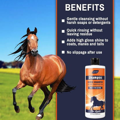 Gentle Equine Moisturizing Shampoo - Horse Conditioning Formula that Enhances Coat Shine , Color and Nourishes Mane @ ghoddosh.com