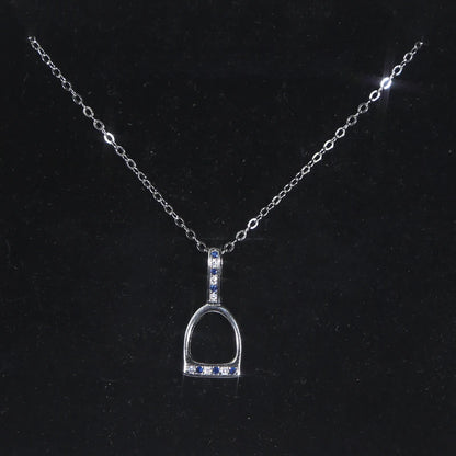 Solid 925 Sterling Silver Horseshoe Necklace @ ghoddosh.com