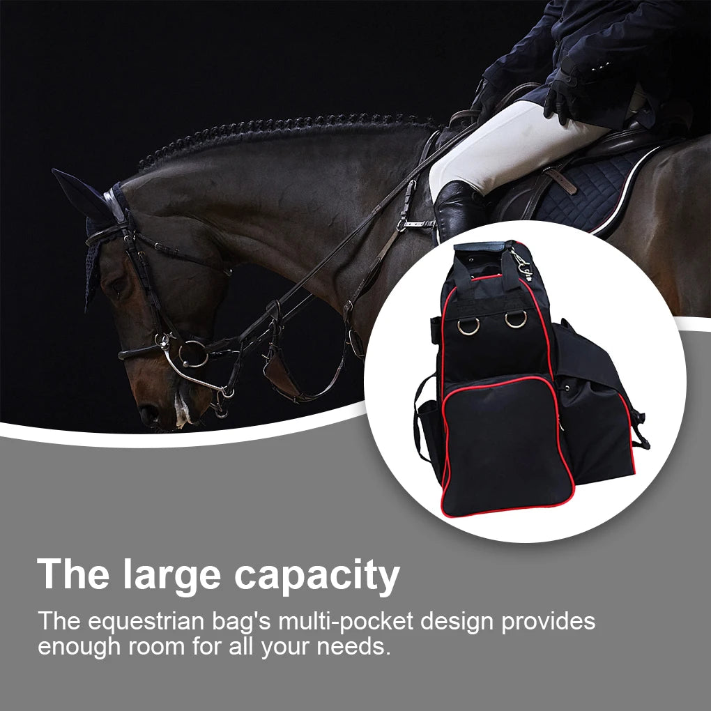Large Capacity Equestrian Backpack / Built-in Rain Cover Adjustable Shoulder Strap