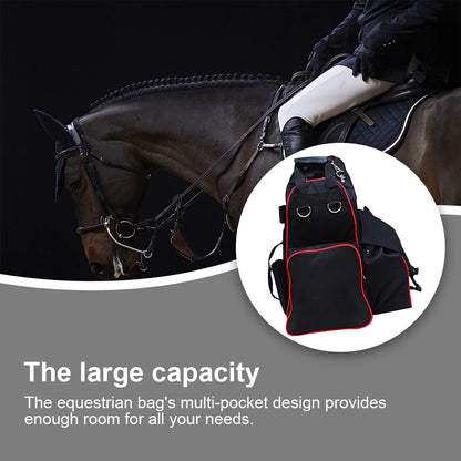 Large Capacity Equestrian Backpack / Built-in Rain Cover Adjustable Shoulder Strap