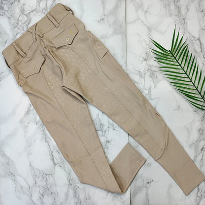 Full Seat Grip Equestrian Breeches with Rider Pocket  /  Women Horse Riding Tights  ghoddosh.com