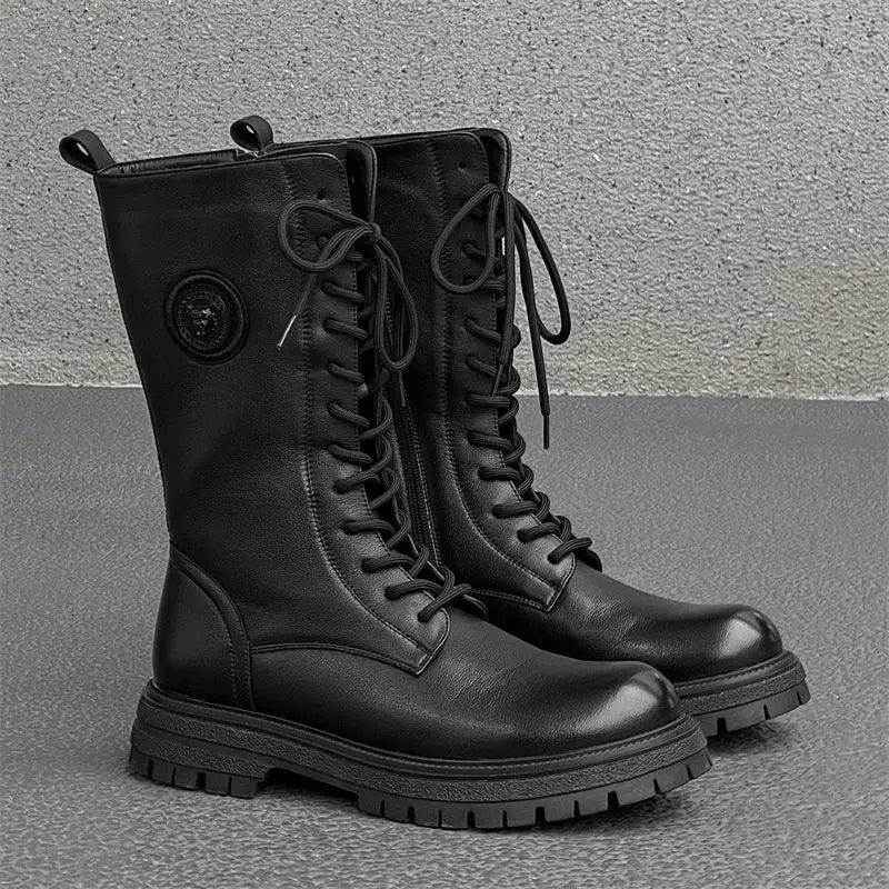 Trendy Thi   Long  Boots - Knee High Leather Boots For Him  @ ghoddsh.com