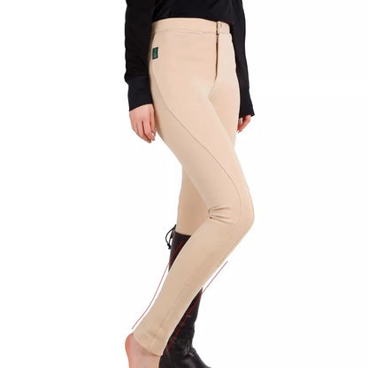Winter Knitted Half-Leather Equestrian Breeches with Single Zipper @ ghoddosh.com