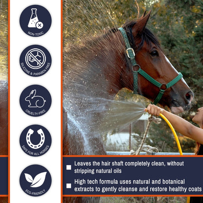 Gentle Equine Moisturizing Shampoo - Horse Conditioning Formula that Enhances Coat Shine , Color and Nourishes Mane @ ghoddosh.com