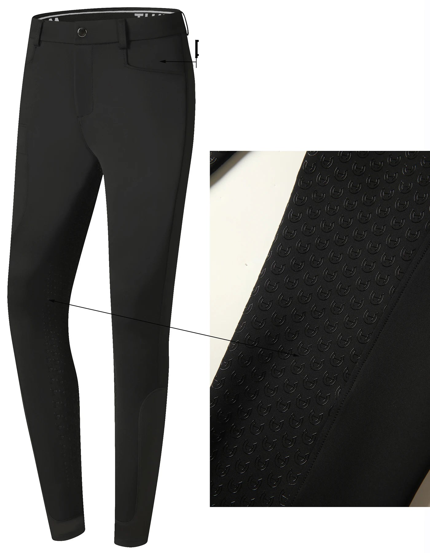 Professional Men's Equestrian Pants / Full Silicone Anti-Slip Horse Riding Pants . Ghoddosh
