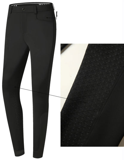Professional Men's Equestrian Pants / Full Silicone Anti-Slip Horse Riding Pants . Ghoddosh