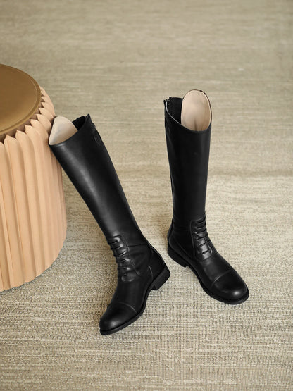 Equestrian  Non-Slip - Plush Inside Horse Riding  Leather  Boots  ghoddosh.com