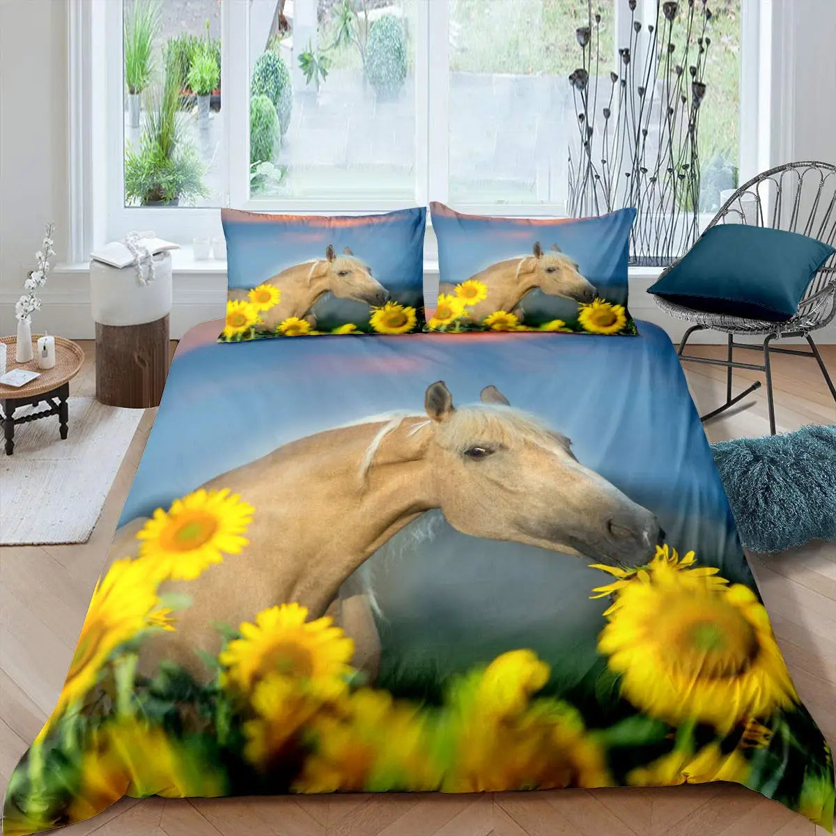 European Style Luxury 3D King Double Bedding Set  Linen Comfortable Duvet Set @ ghoddosh.com