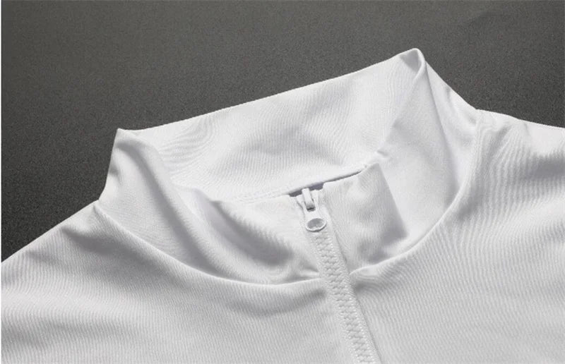 Active Crop Top Sports Women riding Short Sleeve Quarter Zipper