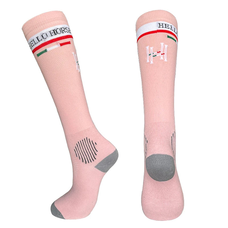 Hello Horse Equestrian  Socks - Breathable , Non-Slip , Antibacterial and Moisture-Absorbent Riding Socks @ ghoddosh.com