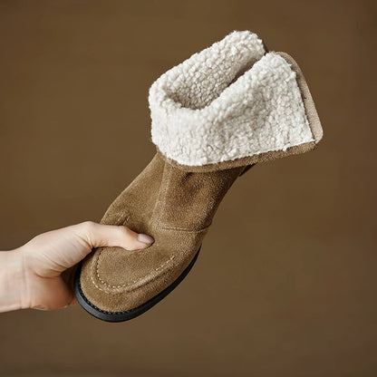 2026  Suede Women  Flat Heels Ankle Boots - ghoddosh.com