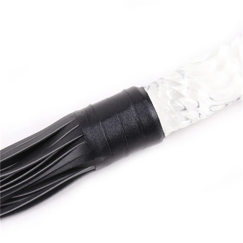  Equestrian 70CM Glass Handle Premium PU Leather Tassel Horse Whip /  Equestrian Riding Crop Whips . Ghoddosh