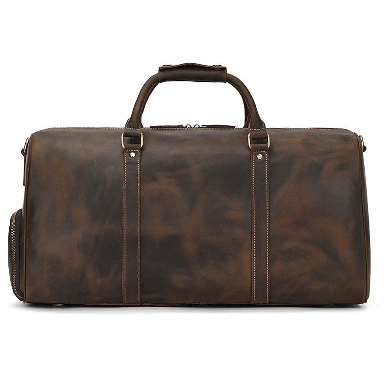 Luxury Genuine cow Leather Equipment Travel Bag - Ghoddosh 