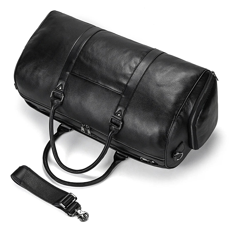Luxury Genuine cow Leather Equipment Travel Bag - Ghoddosh 