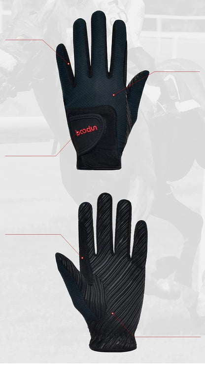 Equestrian / Horse Riding Non-slip Lycra Fabric Breathable and Comfortable High-grade Gloves . Ghoddosh