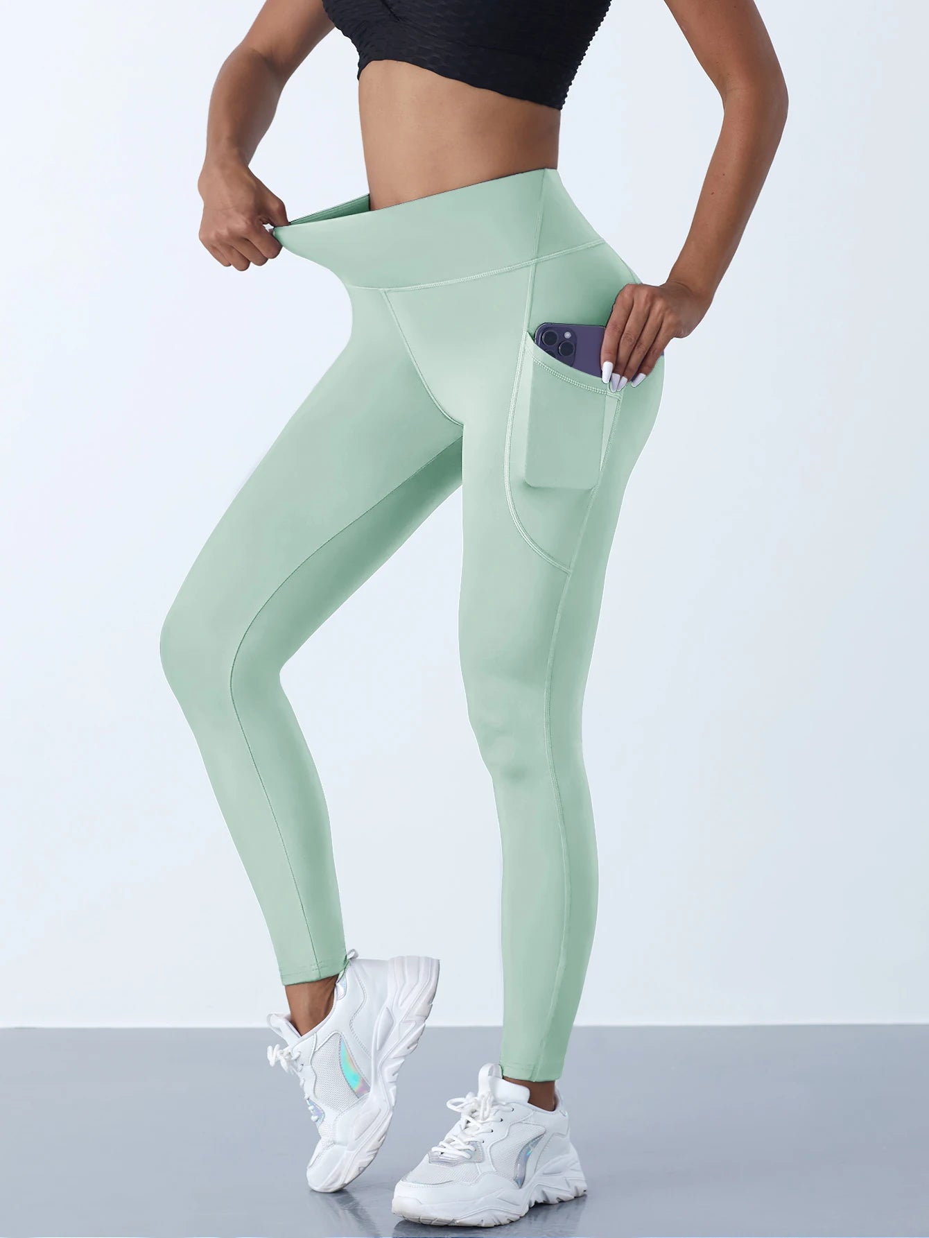 New High Waist Women's Tights With Pockets ,  Push Up  Sportswear Leggings - ghoddosh.com