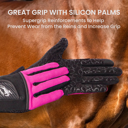 Horse Riding Gloves / Women Mesh Breathable Lightweight . Ghoddosh 
