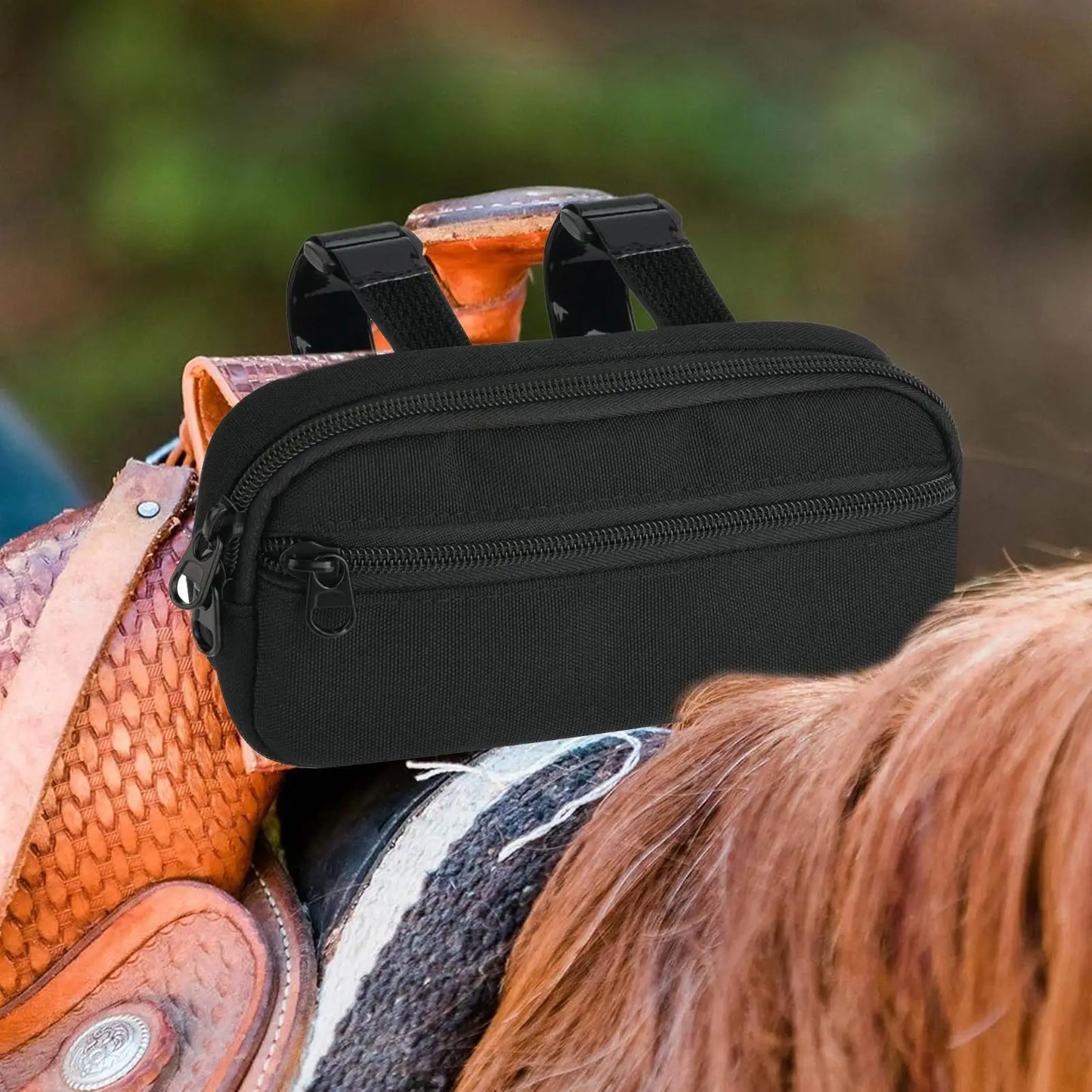 Horse Saddle Pommel Pocket  Zippered Organizer Bag for Phones & Keys @ ghoddosh.com