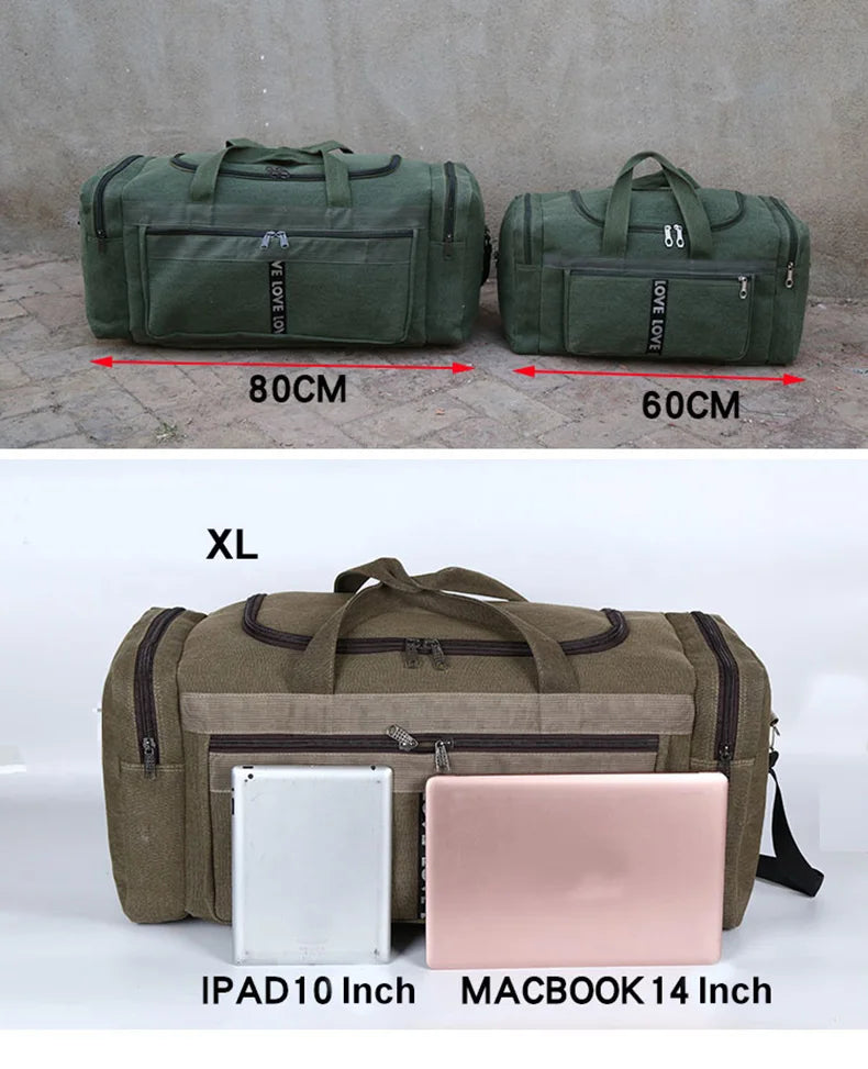 Large Canvas Waterproof  Duffel HandBag