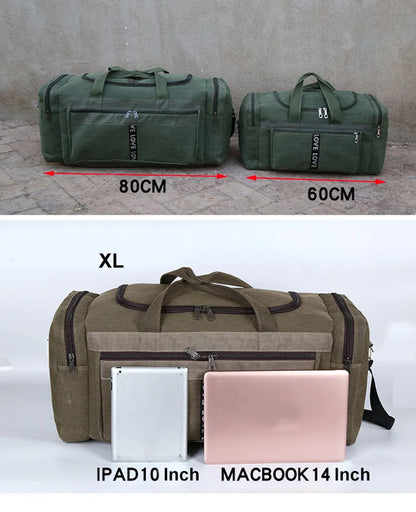 Large Canvas Waterproof  Duffel HandBag