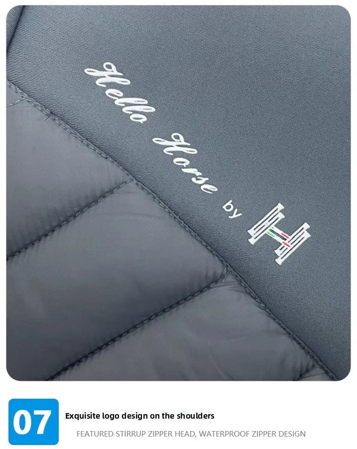 Hello Horse Unisex Equestrian  warm , Lightweight , Horse Riding Training Jacket With Stirrups Zip Shape @ ghoddosh.com