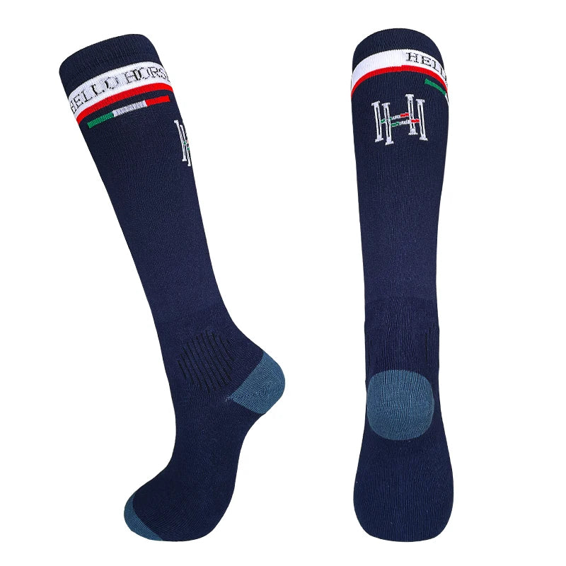 Hello Horse Equestrian  Socks - Breathable , Non-Slip , Antibacterial and Moisture-Absorbent Riding Socks @ ghoddosh.com