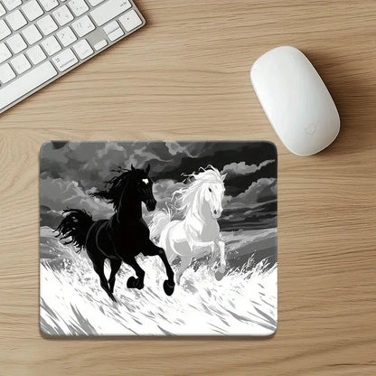 Printed horse pattern  anti-slip rubber computer mousepad @ghoddosh.com