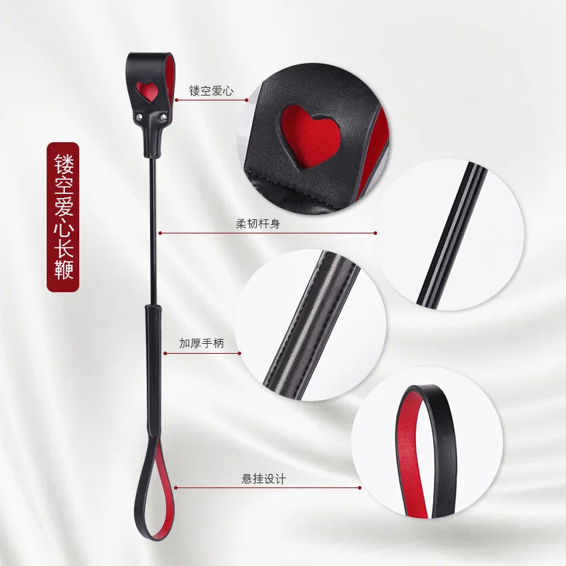 Equestrian / Horse Riding High Quality Pu Leather Paddle Horse Whip