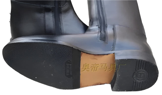 Aoud Full-Leather Equestrian Boots – Unisex Dressage Zip-Up Riding Boots

