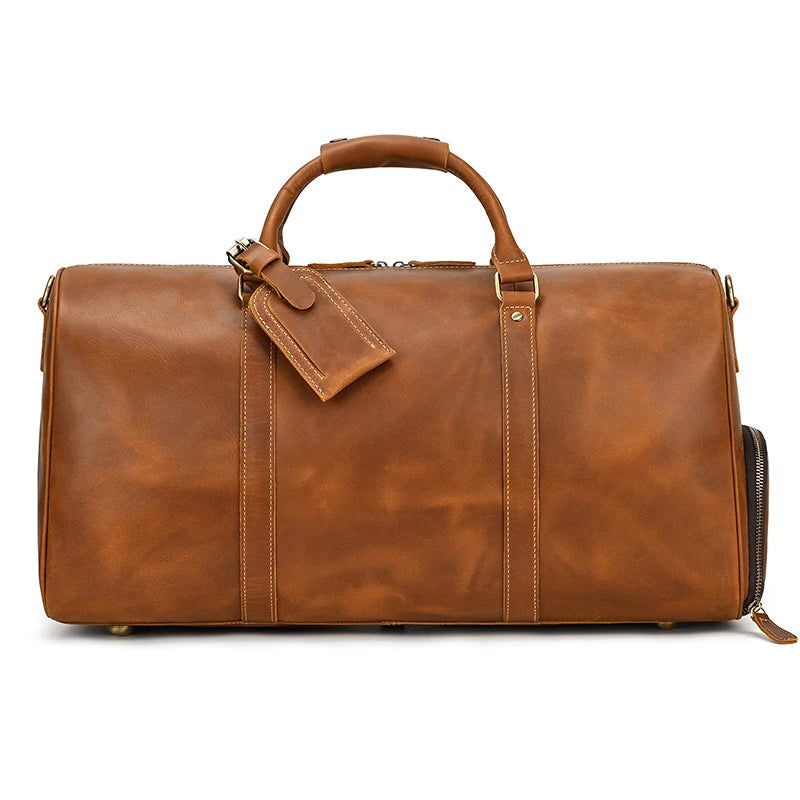 Luxury Genuine cow Leather Equipment Travel Bag - Ghoddosh 