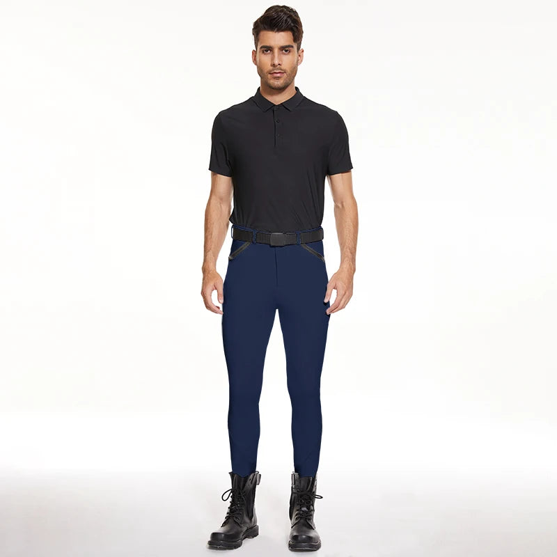 Men Horse Riding Pants  Equestrian Silicone Men Leggings - Ghoddosh