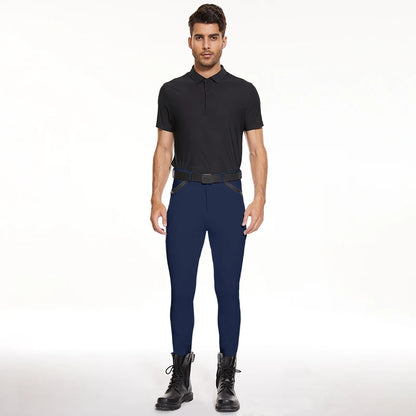 Men Horse Riding Pants  Equestrian Silicone Men Leggings - Ghoddosh