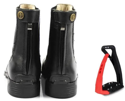 Unisex Equestrian Boots , Cowhide Leather ,Non-Slip, Shock-Absorbing & Breathable Horse Riding  Ankle Boots @ ghoddosh.com