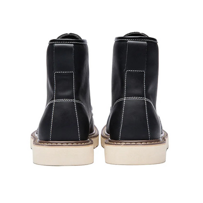 Vintage British Casual Men Shoes Handmade Autumn Winter Snow Plush Warm Leather Ankle Boots Leather @ ghoddosh.com