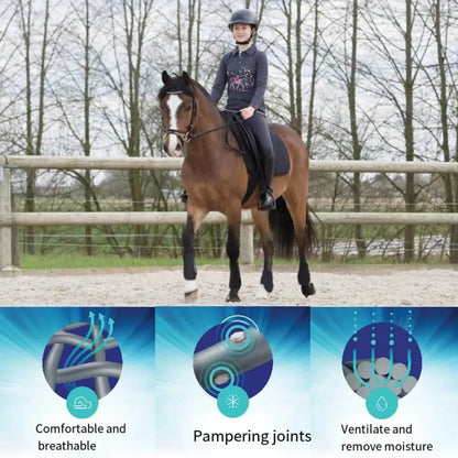 4pcsset Colorful Horse  Boots Easy To Wear Breathable Horse Leg Wraps - Ghoddosh