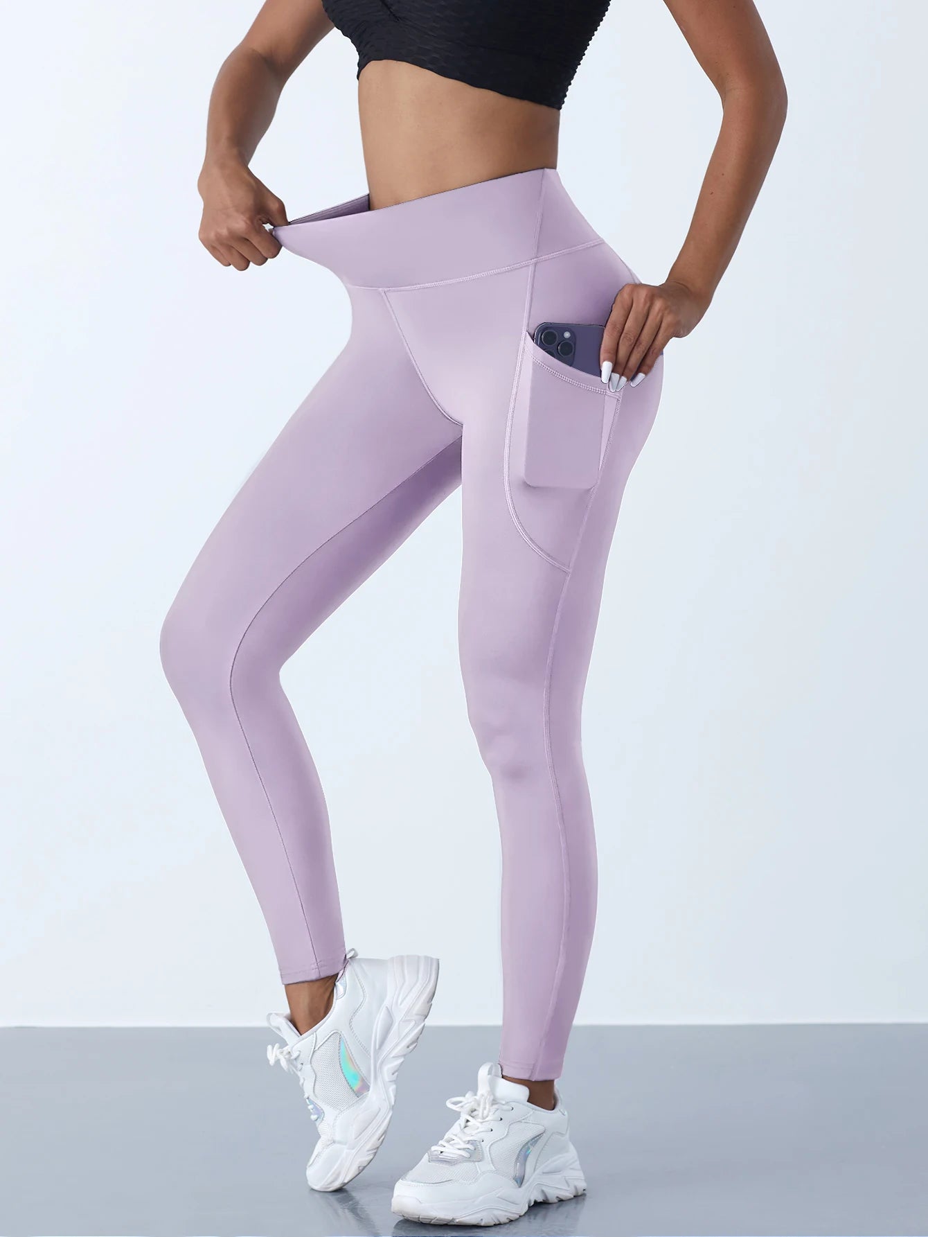 New High Waist Women's Tights With Pockets ,  Push Up  Sportswear Leggings - ghoddosh.com