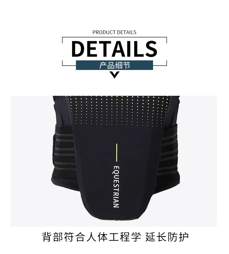 Elastic strap armor, adult men's and women's horseback riding protective vest, anti fall protection, body protection